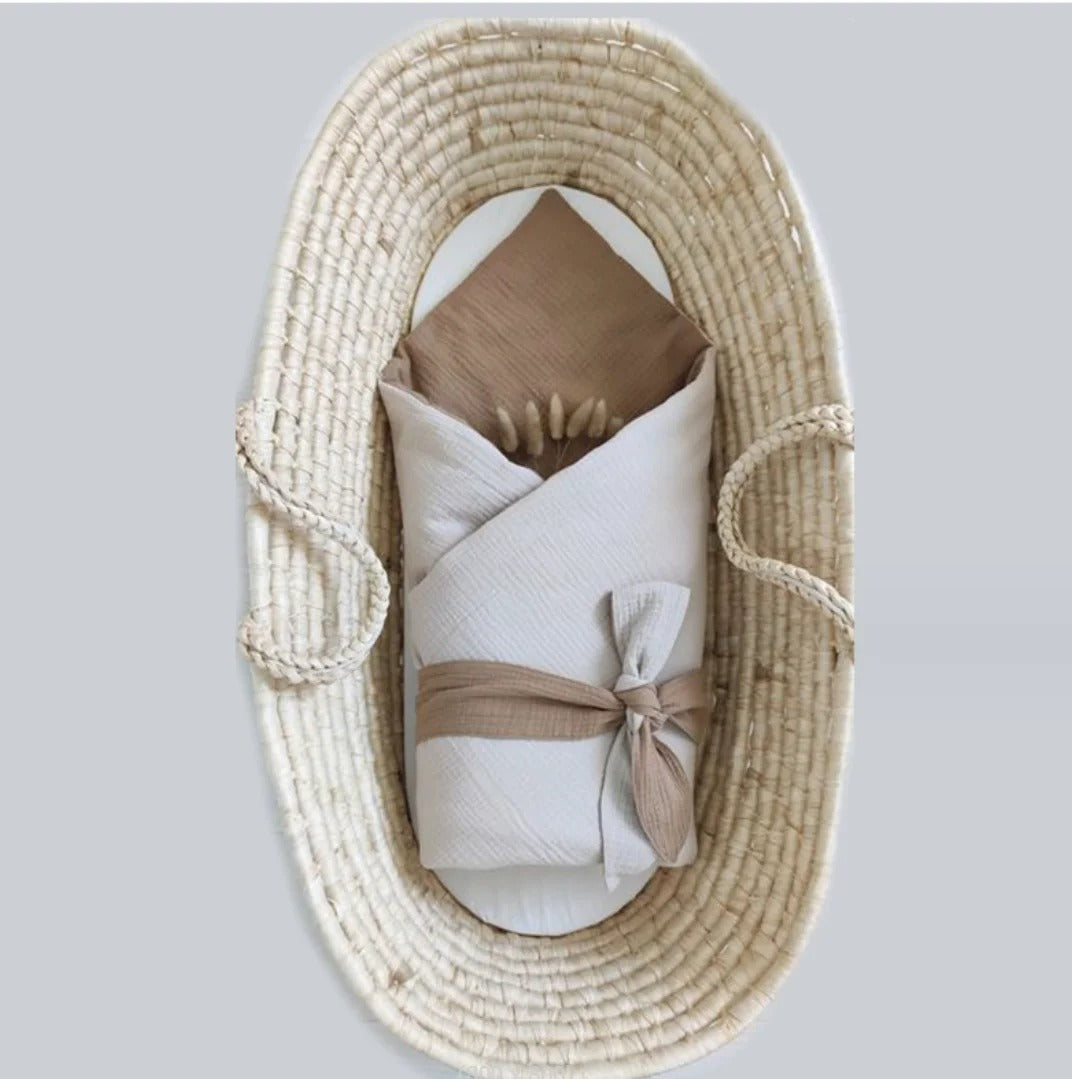 Nid-d-ange-marron-coton-embourré-doux-chaud