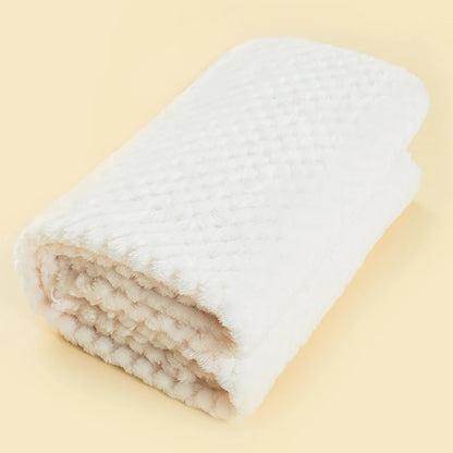 Couverture-Blanche-épaisse-velours-polaire-douce-chaude