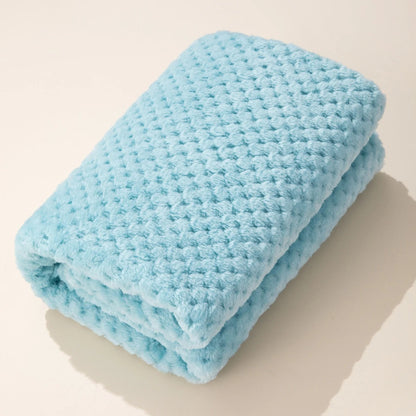 Couverture-Bleue-clair-épaisse-velours-polaire-douce-chaude