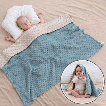 Couverture-Bleue-double-face-velours-microfibre-polaire-douce-chaude-bébé-couvert
