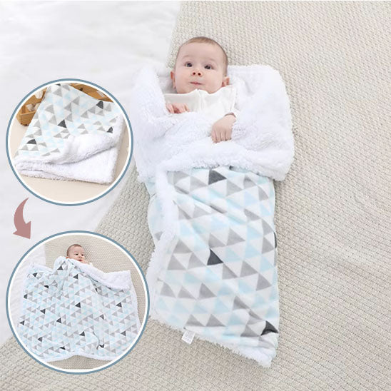 Couverture-Pyramide-double-face-velours-polaire-douce-chaude-bébé-enveloppe