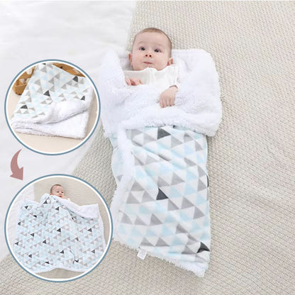 Couverture-Pyramide-double-face-velours-polaire-douce-chaude-bébé-enveloppe