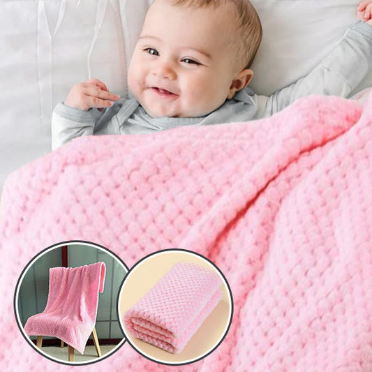 Couverture-Rose-double-face-velours-polaire-minky-sans-rembourrage-douce-chaude-bébé-couvert