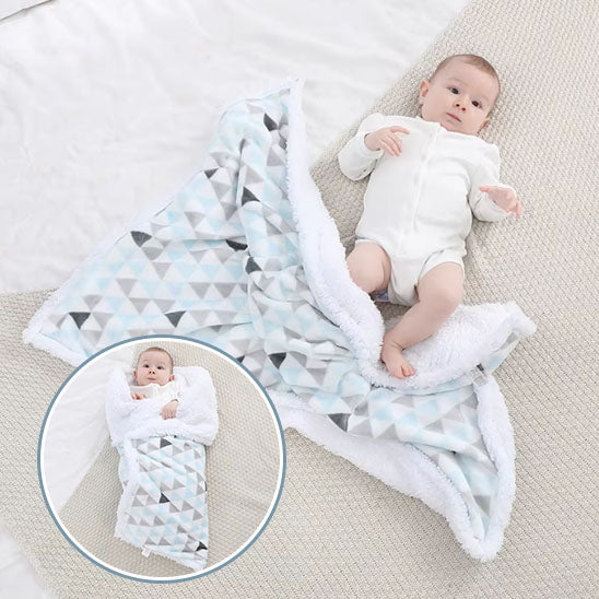 Couverture-bébé-Pyramide-double-face-velours-polaire-douce-chaude