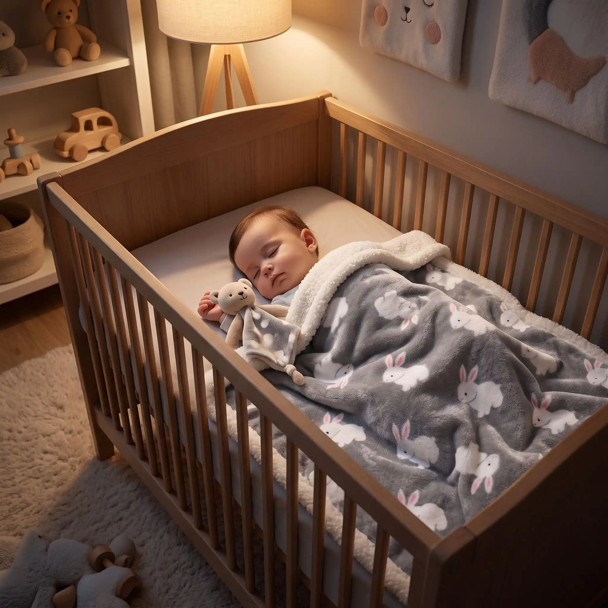 Couverture bébé au lit