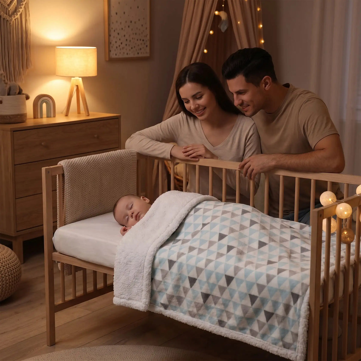 Couverture bébé au lit