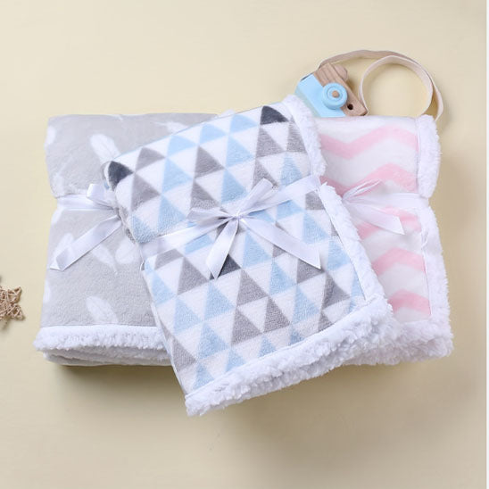 Couverture-bébé-double-face-velours-polaire-douce-chaude