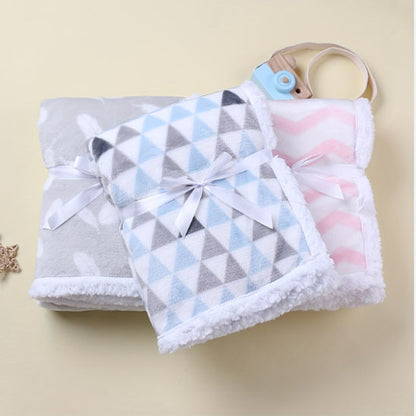 Couverture-bébé-double-face-velours-polaire-douce-chaude