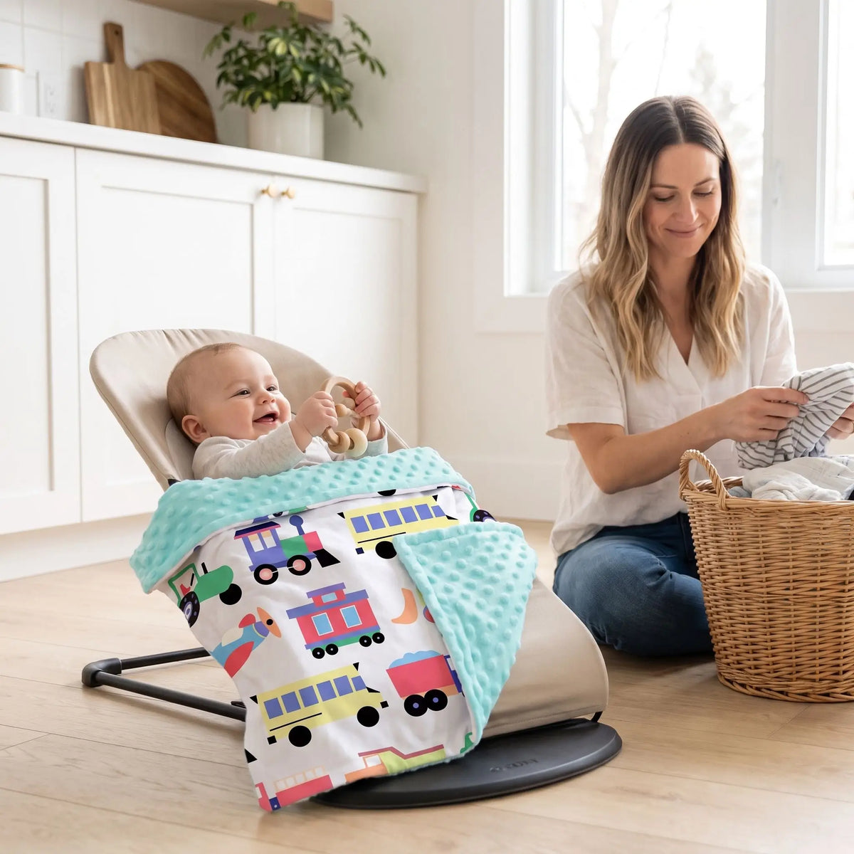 Couverture bébé sur le transat