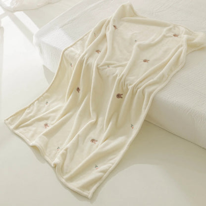 Couverture-bébé-lapin-polaire-blanche-douce-chaude