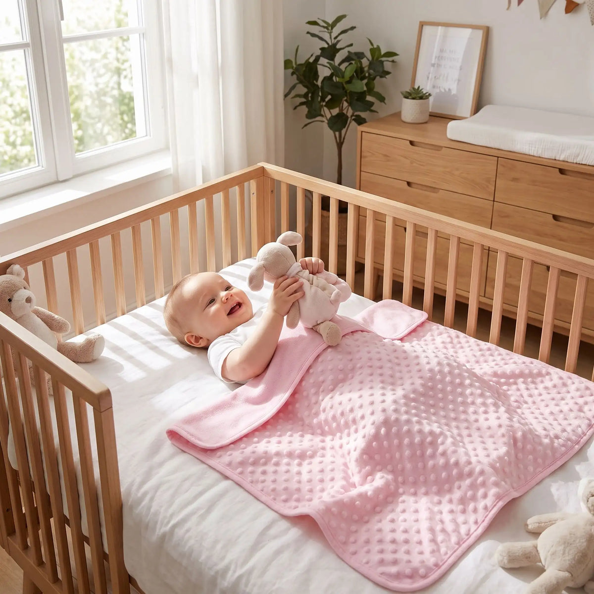 Couverture bébé sur un lit