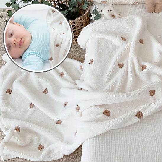Couverture-polaire-blanche-ours-douce-chaude-bébé-dort