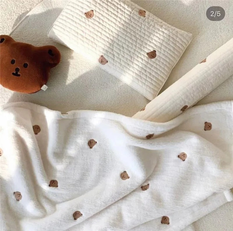 Couverture-polaire-blanche-ours-douce-chaude-linge-lit-bébé