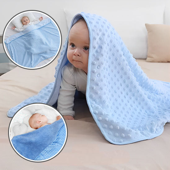 Couverture-polaire-bleue-double-face-bébé-couvert
