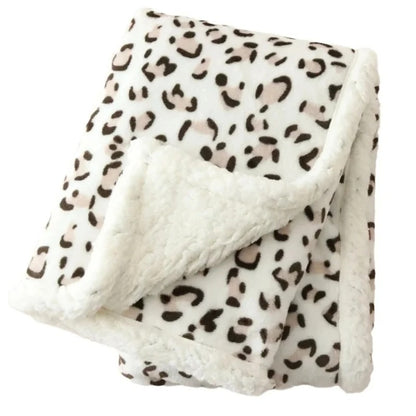 Couverture-polaire-double-face-blanche-leopard-douce-chaude