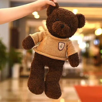 Doudou-Ours-café-rembourré-doux-confort-bébé