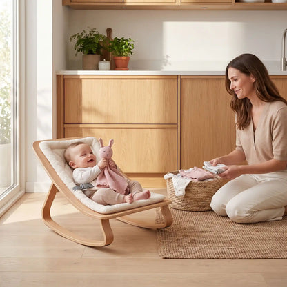 Doudou bébé à la cuisine