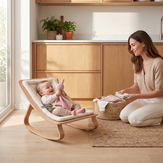 Doudou bébé à la cuisine