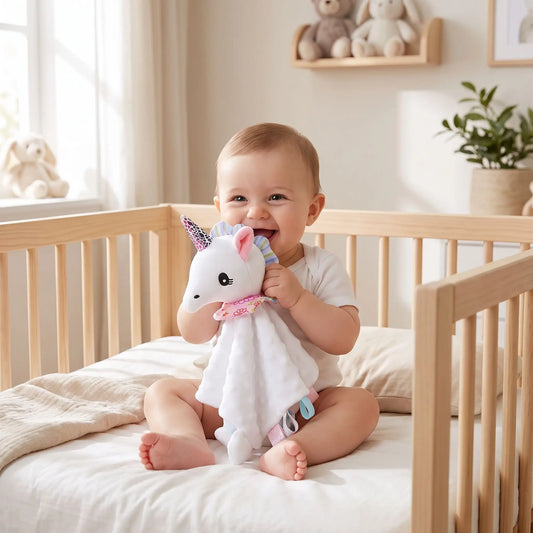 Doudou bébé au lit