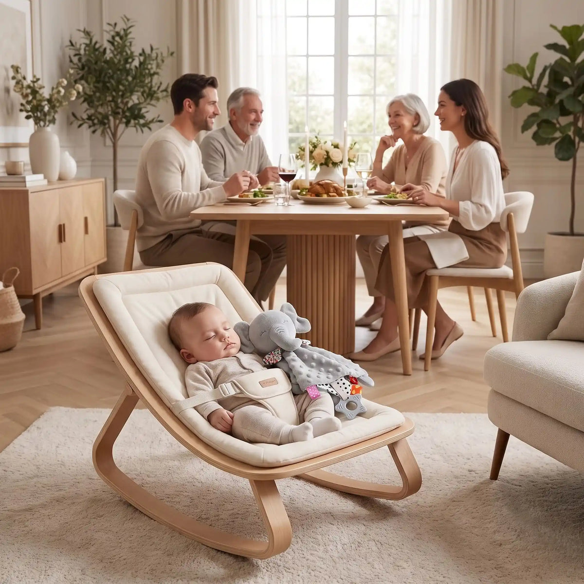 Doudou bébé au salon