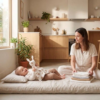 Doudou bébé avec maman