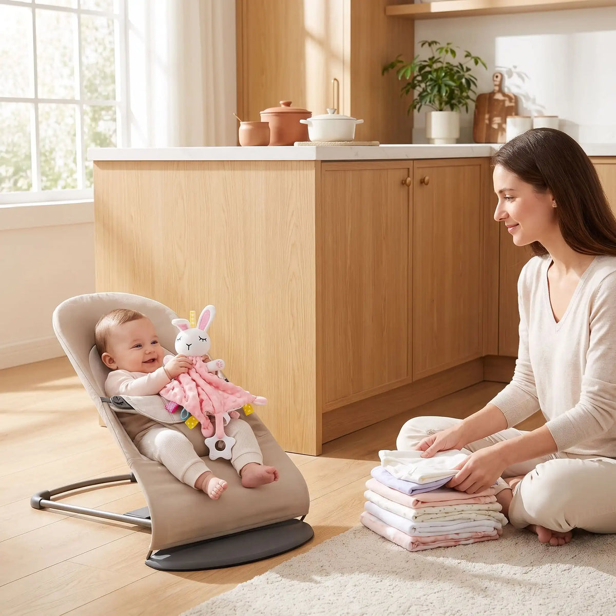 Doudou bébé avec maman