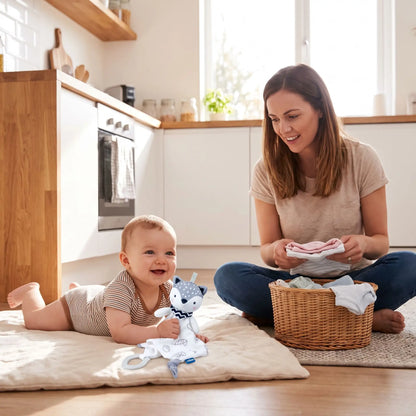 Doudou bébé avec maman