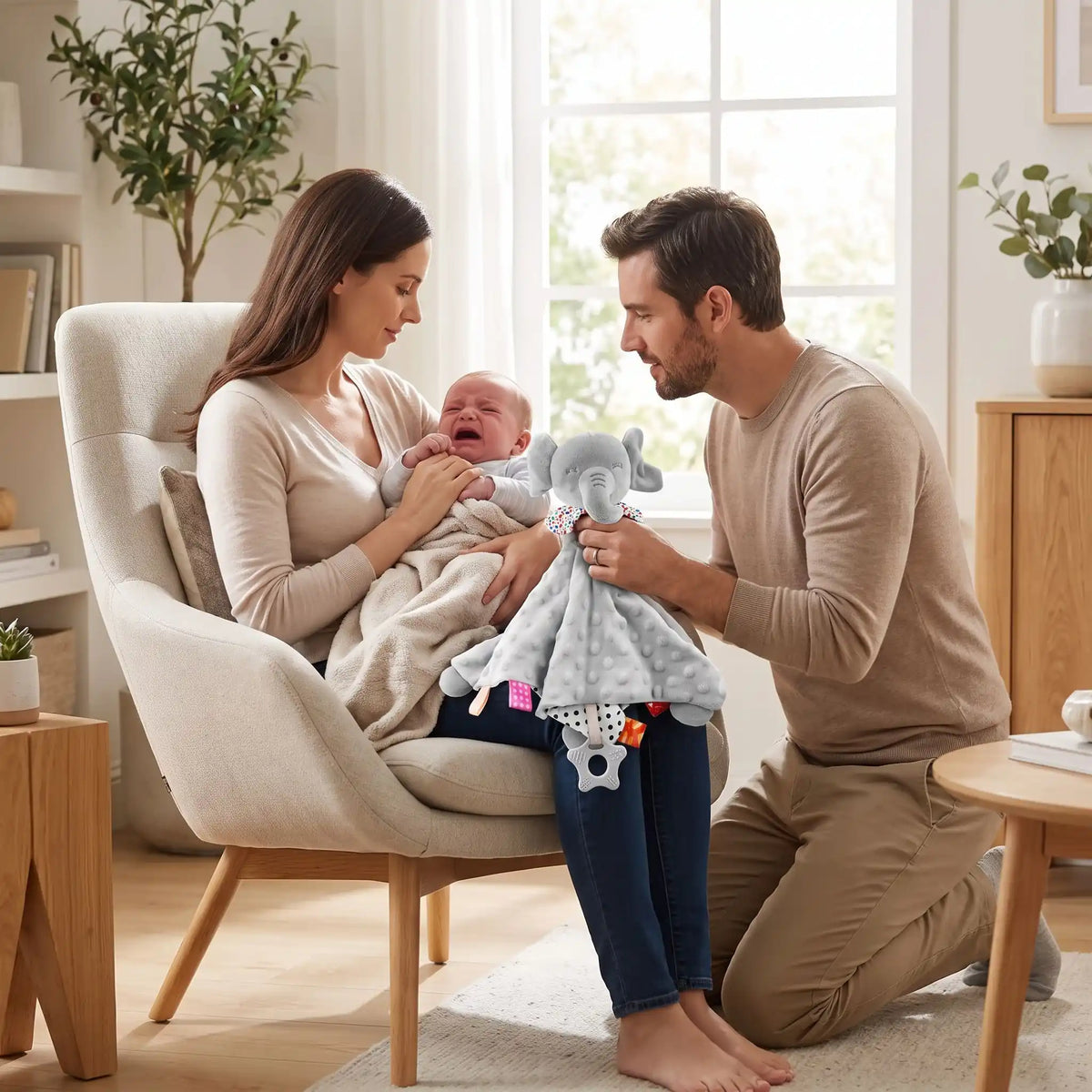 Doudou bébé avec papa maman