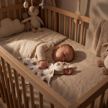 Doudou bébé dans son berceau