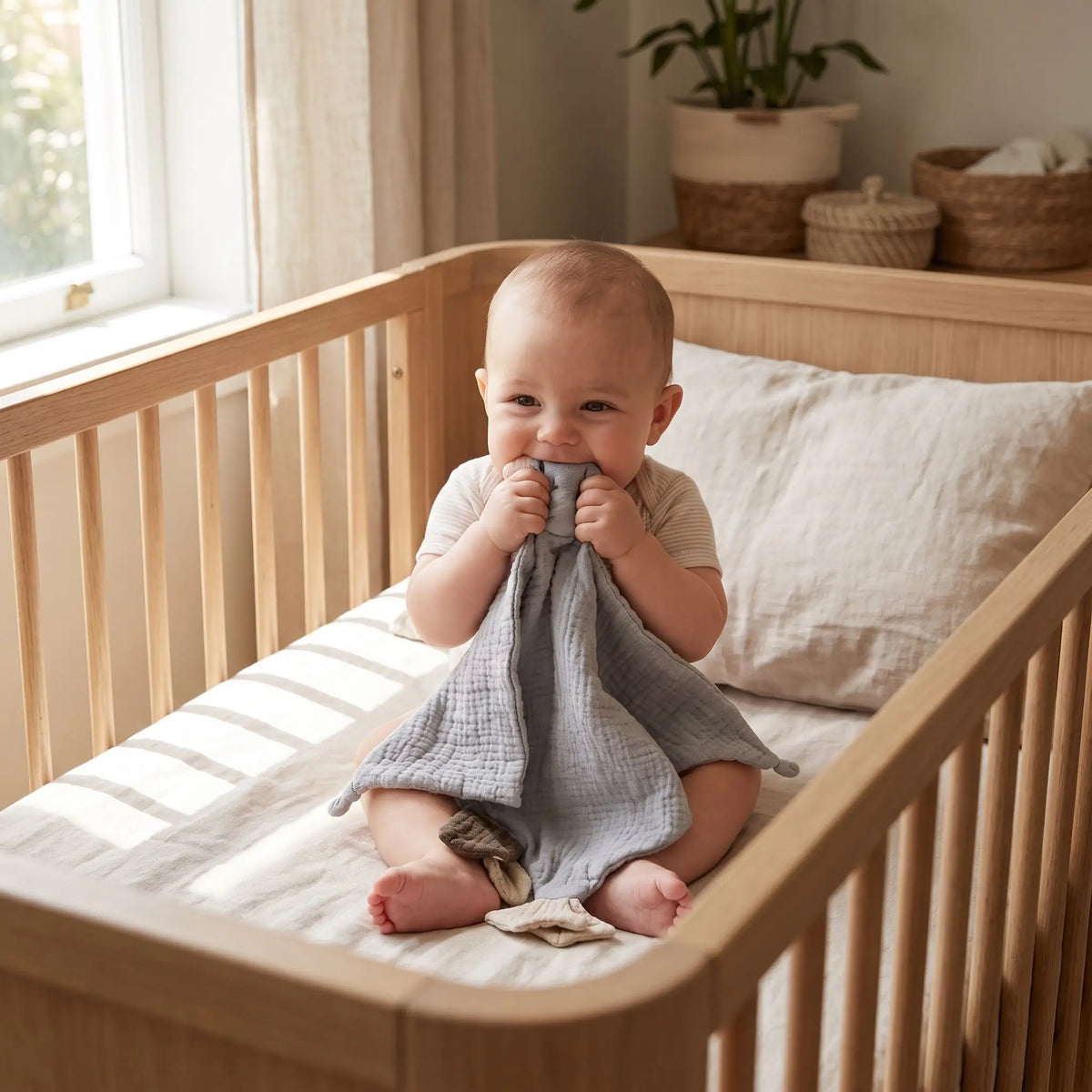 Doudou bébé dans son berceau
