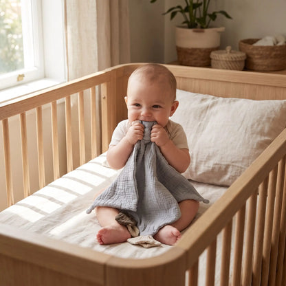 Doudou bébé dans son berceau