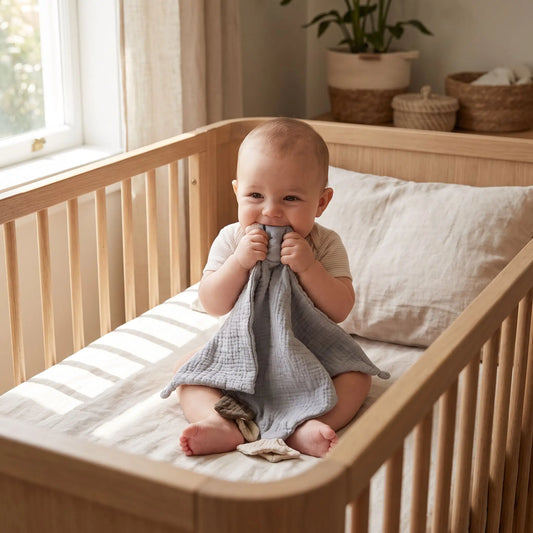 Doudou bébé dans son berceau