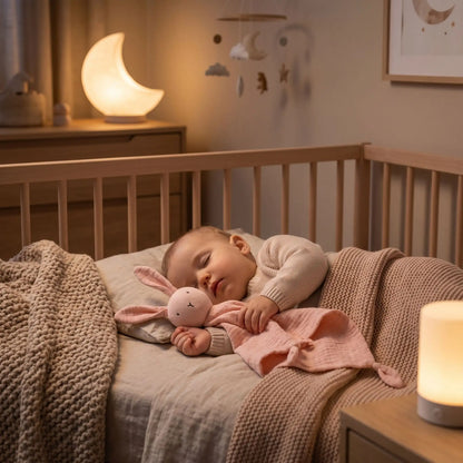 Doudou bébé au lit