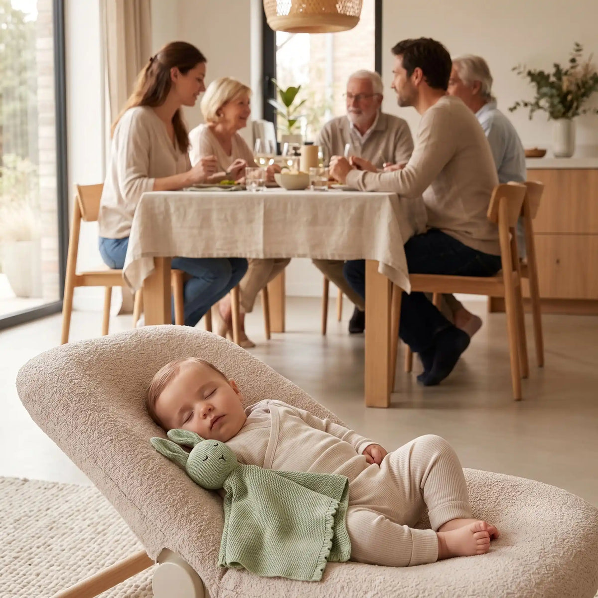 Doudou bébé en famille