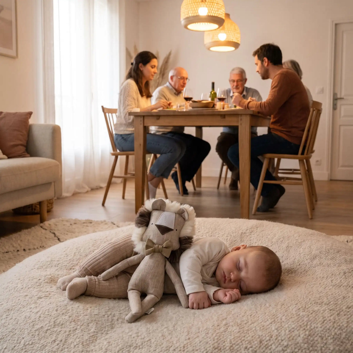 Doudou bébé en famille 