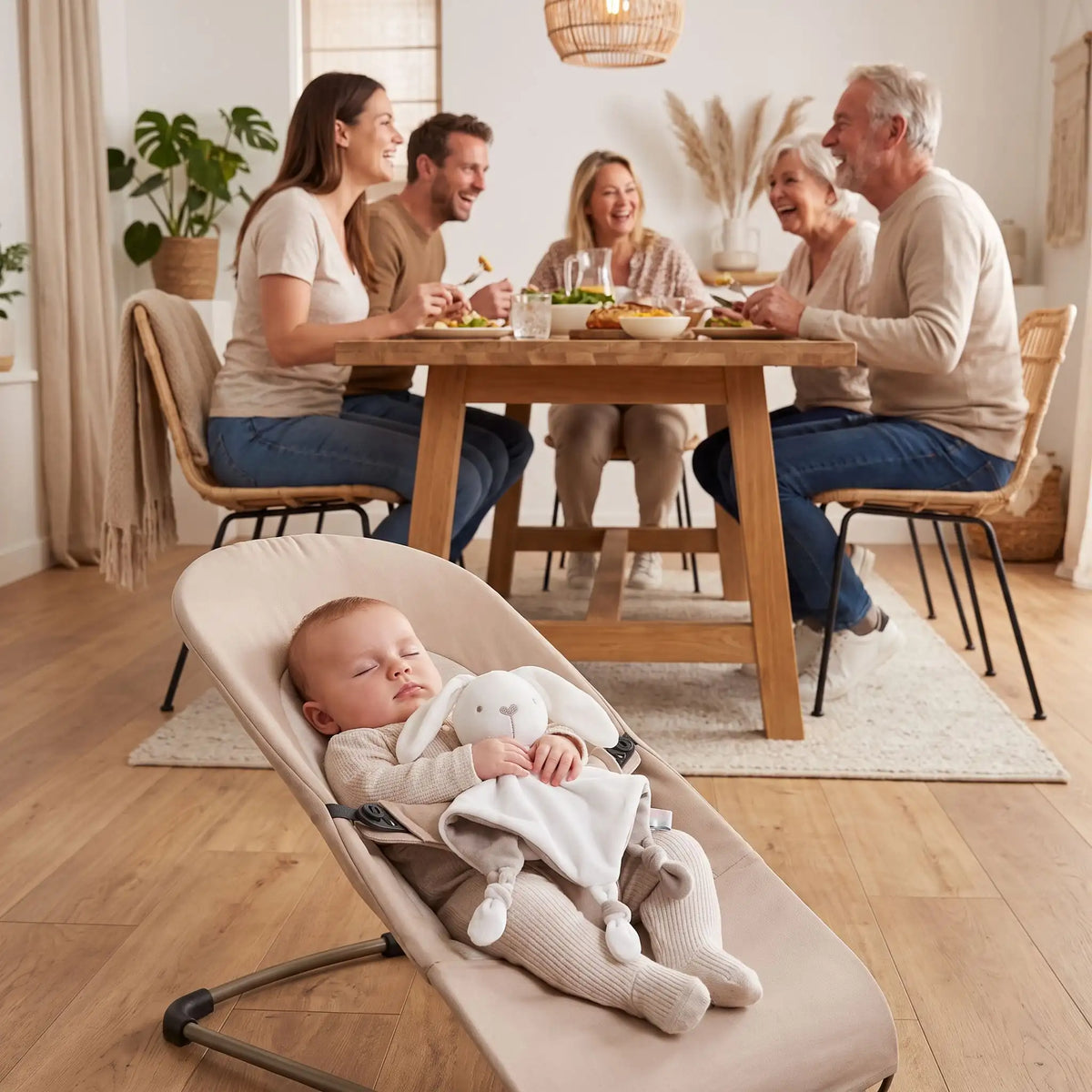 Doudou bébé en famille