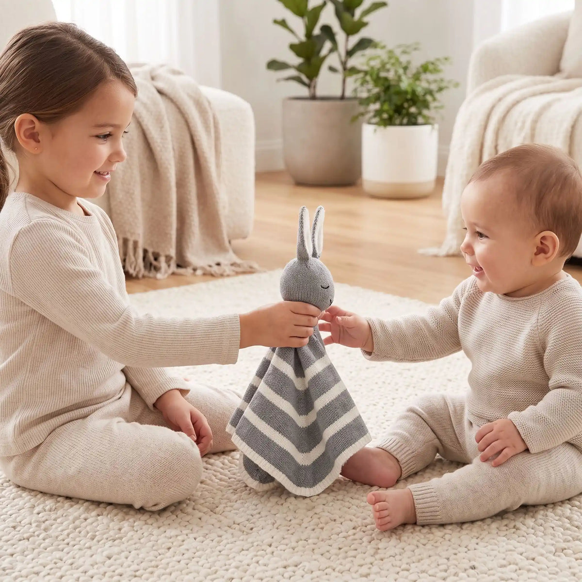Doudou bébé joue