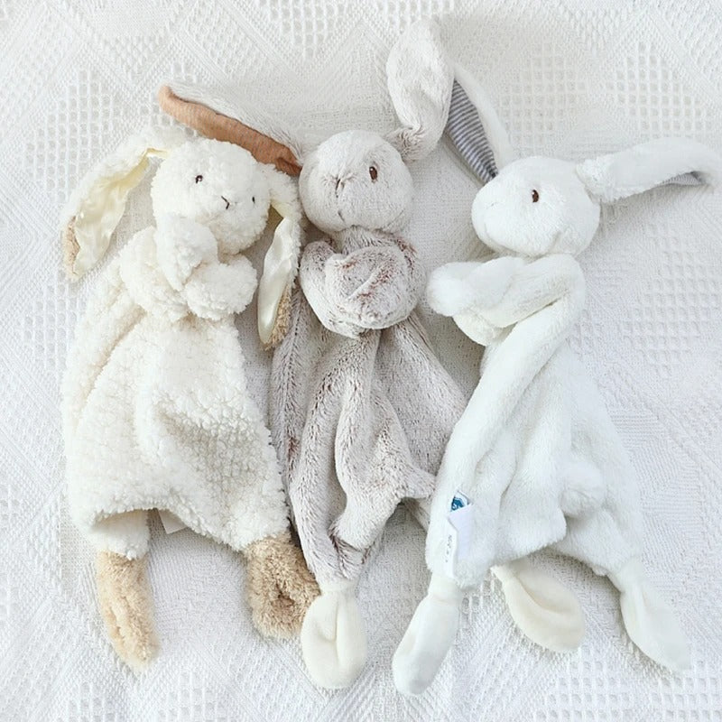 Doudou bebe lapin velours polaire grand oreilles modèles