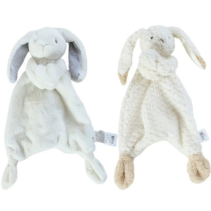 Doudou bebe lapin velours polaire grand oreilles