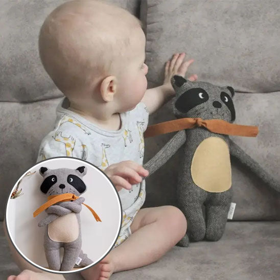 Doudou-doux-rembourré-Raton-laveur-bébé-joue