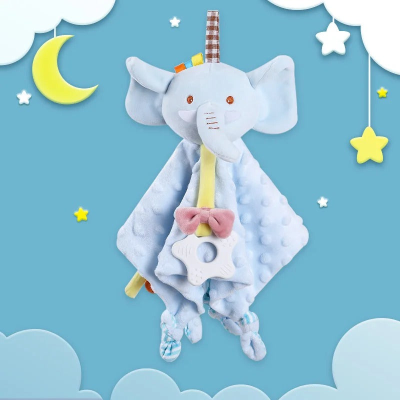 Doudou-plat-éléphant-doux-confort-anneau-dentaire-bébé-soulagé