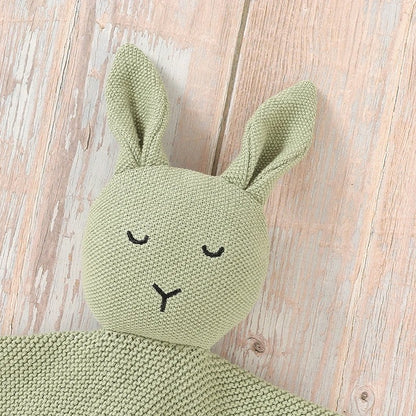 Doudou-lapin-vert-tricoté-coton-doux