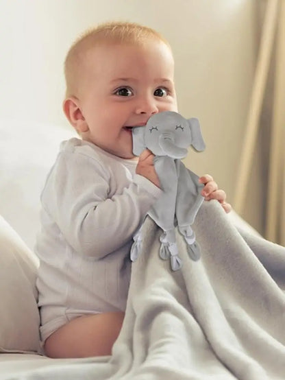 Doudou-peluche-éléphant-plat-velours-doux-bébé-mâchouille