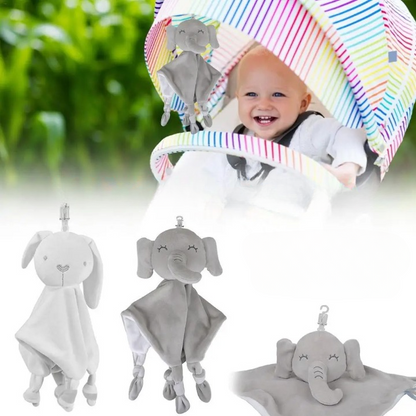 Doudou-peluche-plat-velours-doux-bébé-sourit
