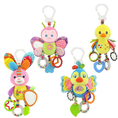 Doudou-peluche-velours-doux-hochet-anneaux-dentition-crochet