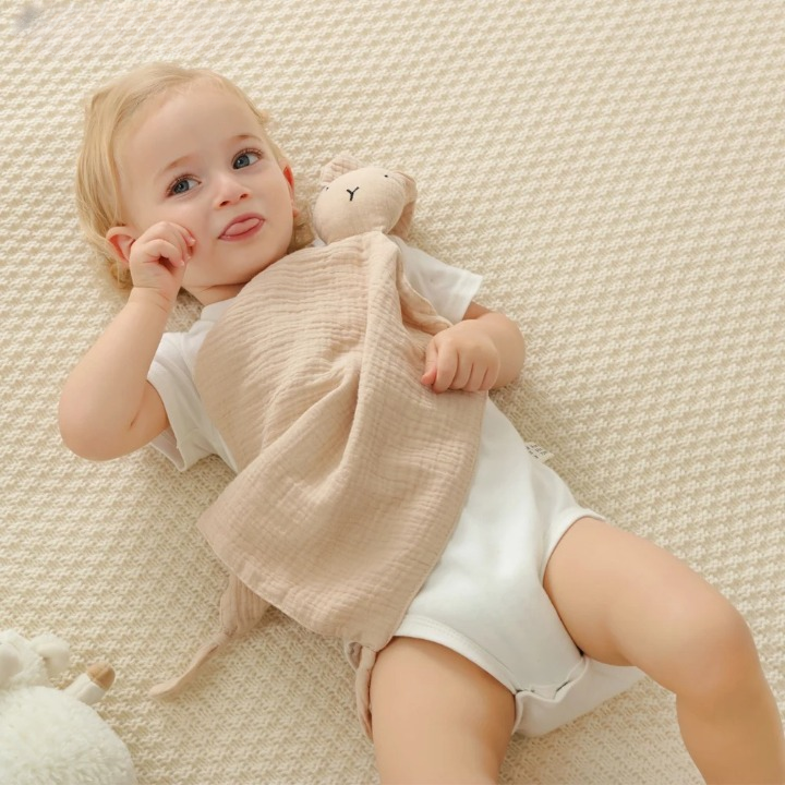 Doudou Lapin Plat Coton - Douceur™