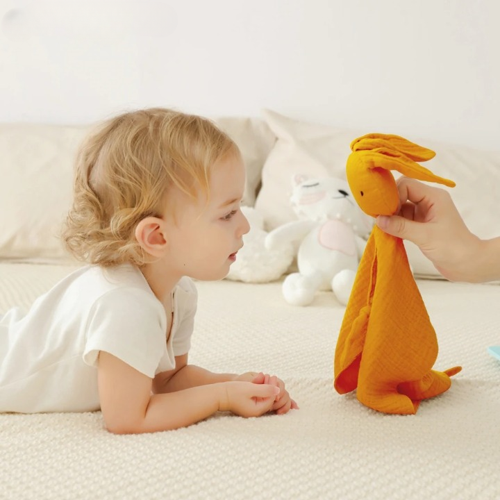 Doudou Lapin Plat Coton - Douceur™