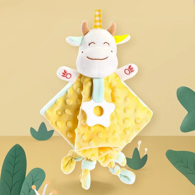 Doudou-plat-vache-doux-confort-anneau-dentaire-bébé-soulagé