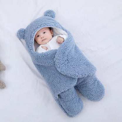 nid-d-ange-Ours-polaire-bleu-bébé-au-chaud