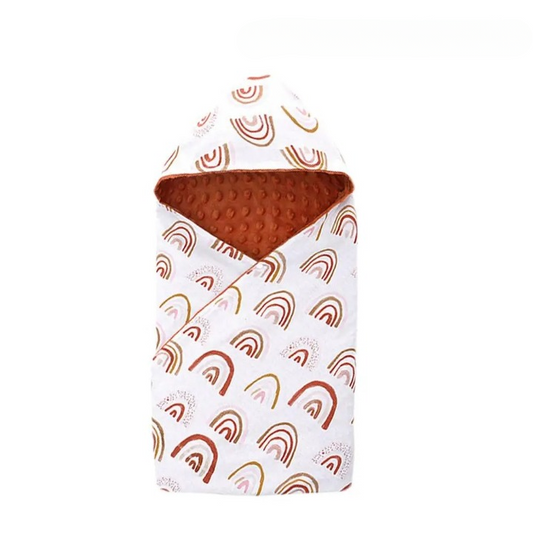 Nid-d-ange-arc-en-ciel-velours-coton-chaud